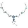 Faship Gorgeous Rhinestone Crystal Dangle Floral Necklace Earrings Set Faship Gorgeous Rhinestone Crystal Dangle Floral Necklace Earrings Set
