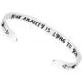 Fesciory Inspirational Bracelets for Women,Stainless Steel Engraved Personalized Positive Mantra Quote Keep Going Cuff Bangle College Graduation for Her