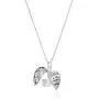 Sterling Silver Heart ''I Love U 2 The Moon and Back'' Pendant Necklace Sterling Silver Heart ''I Love U 2 The Moon and Back'' Pendant Necklace
