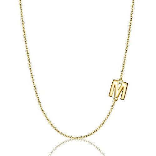 EVER FAITH 925 Sterling Silver Delicate Tiny Alphabet Initial 26 Letters Sideways Choker Necklace Jewelry for Women Girls
