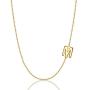 EVER FAITH 925 Sterling Silver Delicate Tiny Alphabet Initial 26 Letters Sideways Choker Necklace Jewelry for Women Girls