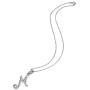 Sterling Silver Cubic Zirconia Initial Alphabet Letter Name Personalized Pendant Necklace for Women Teen Girls