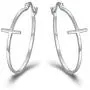 BriLove 925 Sterling Silver Jewelry Faith Hope Love Classic Hoop Cross Large Circle Dangle Earrings for Women Girls BriLove 925 Sterling Silver Jewelry Faith Hope Love Classic Hoop Cross Large Circle Dangle Earrings for Women Girls