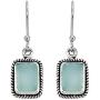 YoTreasure Aqua Chalcedony Solid 925 Sterling Silver Dangle Earrings Jewelry