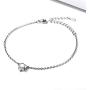 ChicSilver Personalized Tiny Heart/Star/Moon/Dot/Lotus Bracelet, Sterling Silver Dainty Link Chain Bracelet for Women Teen Girls, Silver/Gold/Rose Gold(with Gift Box)