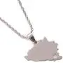 Silver Stainless Steel Bosnia and Herzegovina Map Pendant Necklaces Bosnian Maps Jewelry