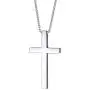 Reve Simple Stainless Steel Silver Tone Cross Pendant Necklace for Men Women, 20-24 Inches Chain Reve Simple Stainless Steel Silver Tone Cross Pendant Necklace for Men Women, 20-24 Inches Chain