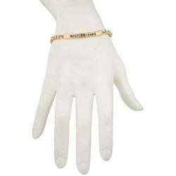 Lux Accessories Gold Tone Best Friends BFF ID Bracelet Set Trio