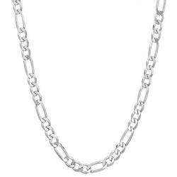 Verona Jewelers 925 Sterling Silver 5.5MM Mens Figaro Link Chain Necklace - Silver Figaro Link Necklace for Men, Sterling Silver Mens Necklace 20-30 (30)
