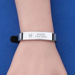 FAADBUK Black Panther Bracelet Black Panther Jewelry Cosplay JewelryStainless Steel Pendant