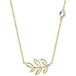 Dainty Olive Leaf Pendant Necklace | Olive Tree Branch Leaf Jewelry for Women Girls