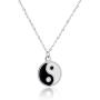 MANZHEN Gold Silver Yin Yang Pendant Necklace for Couples