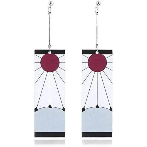 Demon Slayer Tanjiro Earrings Tanjirou Anime Cosplay Earrings Dangle Earrings Halloween Accessories Demon Slayer Tanjiro Earrings Tanjirou Anime Cosplay Earrings Dangle Earrings Halloween Accessories