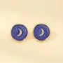 Moon Lightning Heart Crescent Star Round Circle Enamel Earrings Ring Necklaces Set Drop Oil Painting Eardrop for Women Girls Jewelry