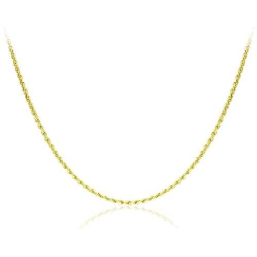 Michael Zweig 925 Sterling Silver Necklace for Women - Diamond Cut Sterling Silver Rope Chain Necklace | 1.7 mm Thickness with Spring Ring, Italy Tag