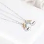 2 Pcs Rainbow Cloud Pendant Necklaces BFF Friendship Jewelry Gifts for Girls