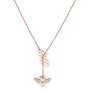Winssi 18K Gold 316L Stainless Steel Bee Honeycomb Necklace Adjustable Y Lariat Necklace for Women