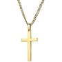 18K Gold Chain Style 3MM Necklace Cross Pendant strong Solid Clasp for Women, Men, Girls, grandma, Teens Thin for Charms Miami Cuban Link Diamond Cut Religious