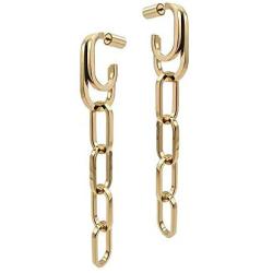 French Link Chain Drop Earrings Minimalist paperclip Chain Dangle Earrings for Women Girls