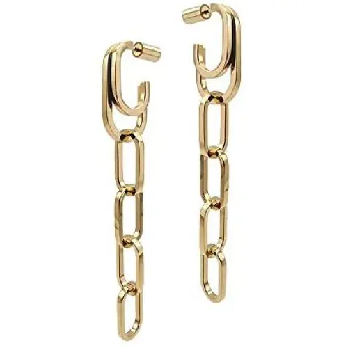 French Link Chain Drop Earrings Minimalist paperclip Chain Dangle Earrings for Women Girls French Link Chain Drop Earrings Minimalist paperclip Chain Dangle Earrings for Women Girls