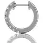 ALEVIRA Cubic Zirconia Studded 14K White and Yellow Gold-Plated Earrings - Womens Ear Hoop Huggies with Jewelry Box ALEVIRA Cubic Zirconia Studded 14K White and Yellow Gold-Plated Earrings - Womens Ear Hoop Huggies with Jewelry Box