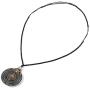 HZMAN Vintage Tibetan I Ching Spiritual Divination Om Stainless Steel Pendant Necklace Religion Jewelry