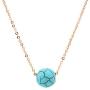 MISS RIGHT Dainty Chakra Gemstone Ball Beaded Charm Orgone Pendant Necklace Gold Plated Rose Quartz Amethyst Opal Lapis Turquoise Jewelry for Women Girls