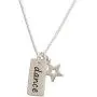 Girls Sterling Silver''Dance'' Pendant Necklace with Charms