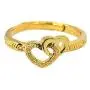 Ladies Double Heart Ring 14k Gold Plated Adjustable Personalized Wedding Engagement Promise Engraved Love Fashion Jewelry Fine Ring Ladies Double Heart Ring 14k Gold Plated Adjustable Personalized Wedding Engagement Promise Engraved Love Fashion Jewelry Fine Ring