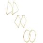 Finrezio Geometric Earrings for Women Girls Simple Round/Square/Triangle Earrings Set 3 Colors