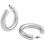 Urboon Chunky Hoop Earrings for Women, Lightweight open Hoops for Girls 14k gold plated 5mm Thick Hypoallergenic Loop Earrings.
