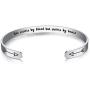 WingLoveLemonmini Inspiring Stainless Steel Cuff Bracelet Carved Spell Cuff Bracelet Friendship Bracelet Personalized Christmas Gift Friendship Gift Inspirational Gift for Women for girls for boy