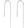 Exquisite Wire Threader Dangle Earrings Curve Twist Shape 18k White Gold Plated Jewelry for Women Exquisite Wire Threader Dangle Earrings Curve Twist Shape 18k White Gold Plated Jewelry for Women