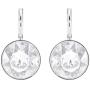 Swarovski Authentic Bella Rhodium Plated Charming White Pierced Mini Earrings