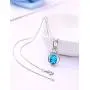 HXZZ Fine Jewelry Natural Gemstone Gifts for Women Sterling Silver Swiss Blue Topaz Amethyst Citrine Pendant Necklace HXZZ Fine Jewelry Natural Gemstone Gifts for Women Sterling Silver Swiss Blue Topaz Amethyst Citrine Pendant Necklace