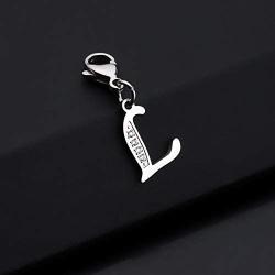 PENQI Initial Letter Pendant Zipper Pull A-Z Alphabet Rhinestone Zipper Pull 26 Letter Jewelry Gift for Women Men