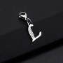 PENQI Initial Letter Pendant Zipper Pull A-Z Alphabet Rhinestone Zipper Pull 26 Letter Jewelry Gift for Women Men