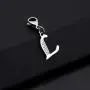 PENQI Initial Letter Pendant Zipper Pull A-Z Alphabet Rhinestone Zipper Pull 26 Letter Jewelry Gift for Women Men