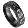 Xusamss Fashion Stainless Steel Lords Prayer Cross Band Ring Xusamss Fashion Stainless Steel Lords Prayer Cross Band Ring