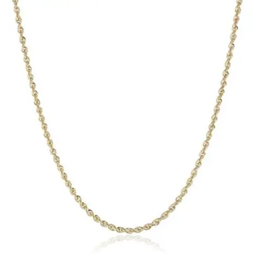 PORI JEWELERS 14K Yellow Gold 2.5MM-4MM Diamond Cut Rope Chain Necklace Unisex Sizes 16''-26''