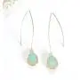 Humble Chic Simulated Druzy Needle Drops - Boho Gold-Tone Threader Upside-Down Long Hoop Dangle Earrings for Women - Created Geode Stone Sparkly Pendants Humble Chic Simulated Druzy Needle Drops - Boho Gold-Tone Threader Upside-Down Long Hoop Dangle Earrings for Women - Created Geode Stone Sparkly Pendants