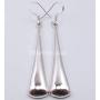 SilverStarJewel Earrings 2.5'' Sterling Silver Women Jewelry