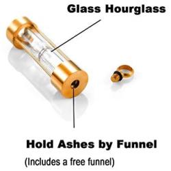 CHISMORL Glass Hourglass Cremation Pendant Necklace Stainless Steel Memorial Ashes Urn Keepsake Jewelry