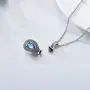 Teardrop Cremation Necklace 925 Sterling Silver Urn Jewelry Keepsake Ashes Dog Human Hair Memorial Pendant Locket Gift for Women