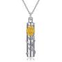 JUSTKIDSTOY Sunflower Urn Necklace for Ashes S925 Sterling Silver Cremation Jewelry Keepsake Memory for Women