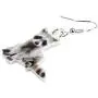 NEWEI Acrylic North America Raccoon Ringtail Earrings Dangle Novelty Animal Jewelry For Women Girl Charm