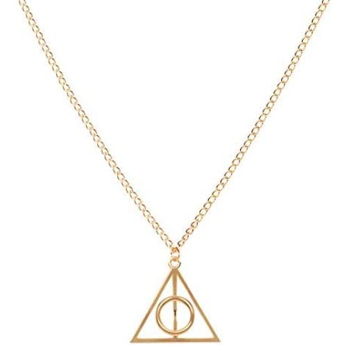 WMBDL Harry Potter Necklace Set Deathly Hallows Golden Snitch Necklace for Harry Potter Fans Gifts Collection or Decorations Magical Cosplay Costume Jewelry Accessories,18'' Chain (Golden)