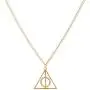 HYCY BJD Harry Potter Deathly Hallows Pendant Necklace Set Golden Snitch Necklaces for Harry Potter Fans Gifts Collection Jewelry Merchandise,18'' Chain (Golden)