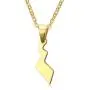 VNOX Stainless Steel Pokemon Pikachus Tail Pendant Necklace,Gold Plated,Free Chain 20'' VNOX Stainless Steel Pokemon Pikachus Tail Pendant Necklace,Gold Plated,Free Chain 20''
