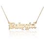 Tiande Babygirl Angel Old English Necklace 18K Gold Dipped Handmade Necklace Gift for Girls Women